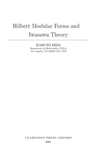 Cover of Hilbert Modular Forms and Iwasawa Theory