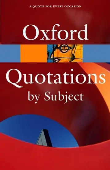 Cover of Oxford Dictionary of Quotations by Subject