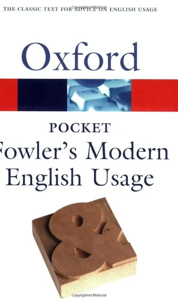 Cover of Pocket Fowler's Modern English Usage