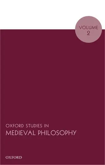 Cover of Oxford Studies in Medieval Philosophy
