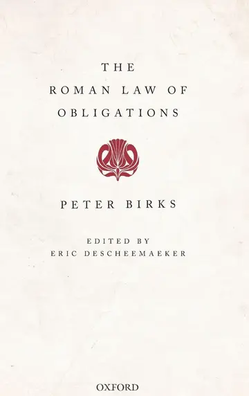 Cover of The Roman Law of Obligations