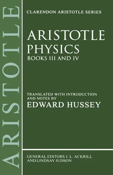 Cover of Aristotle's Physics, Books III and IV