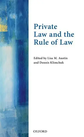 Cover of Private Law and the Rule of Law
