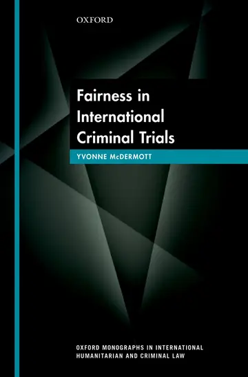 Cover of Fairness in International Criminal Trials