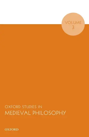 Cover of Oxford Studies in Medieval Philosophy