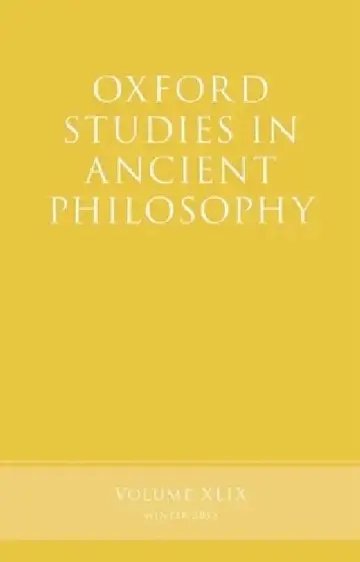 Cover of Oxford Studies in Ancient Philosophy, Volume 49