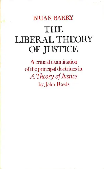Cover of Liberal Theory of Justice