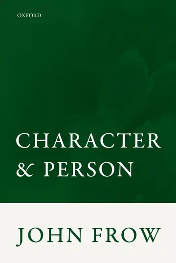 Cover of Character and Person