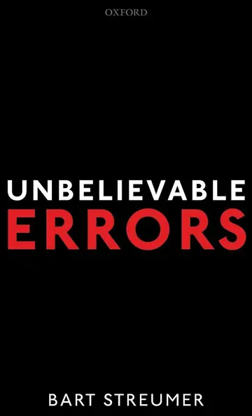 Cover of Unbelievable Errors