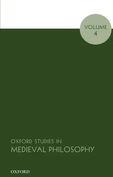 Cover of Oxford Studies in Medieval Philosophy (4)