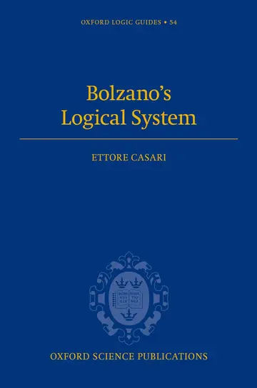 Cover of Bolzano's Logical System