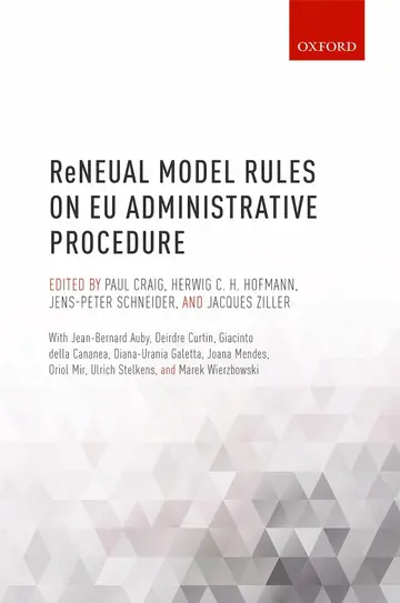 Cover of ReNEUAL Model Rules on EU Administrative Procedure