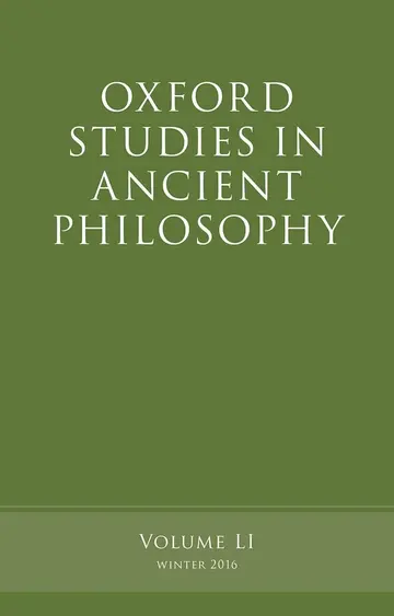 Cover of Oxford Studies in Ancient Philosophy, Volume 51