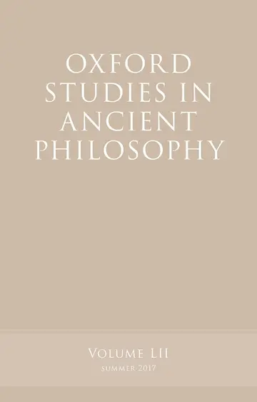 Cover of Oxford Studies in Ancient Philosophy, Volume 52