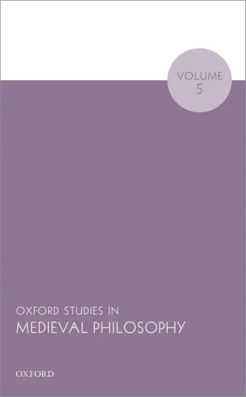 Cover of Oxford Studies in Medieval Philosophy Volume 5
