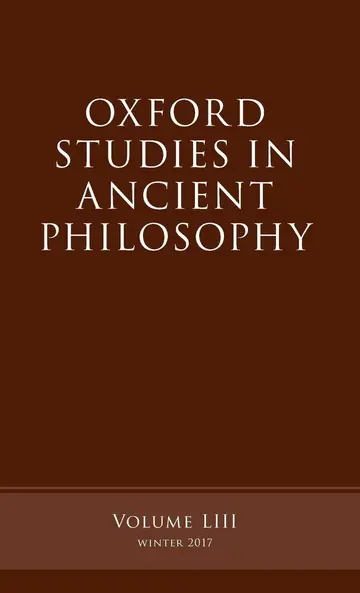 Cover of Oxford Studies Ancient Philosophy