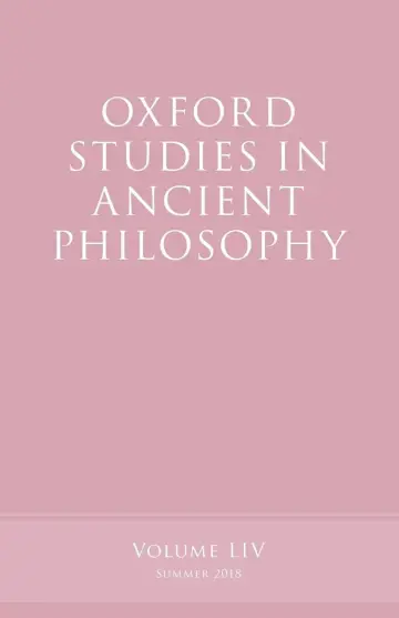 Cover of Oxford Studies in Ancient Philosophy, Volume 54