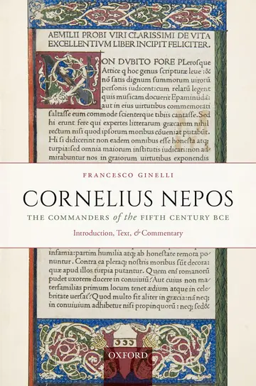 Cover of Cornelius Nepos, the Commanders of the Fifth Century BCE