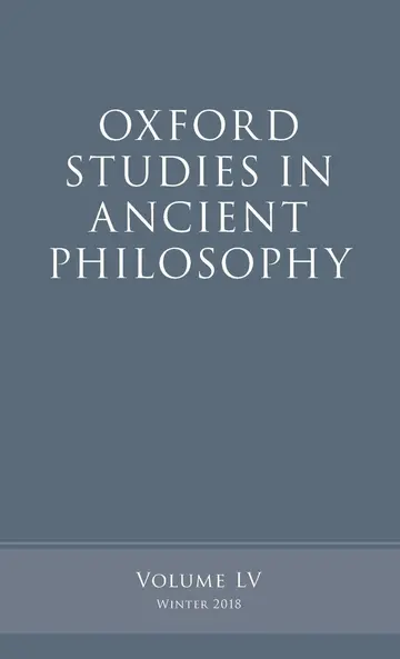 Cover of Oxford Studies in Ancient Philosophy, Volume 55