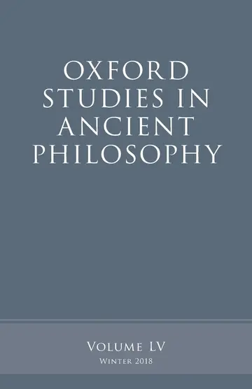 Cover of Oxford Studies in Ancient Philosophy, Volume 55