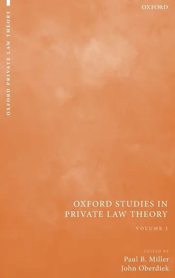 Cover of Oxford Studies in Private Law Theory (1)