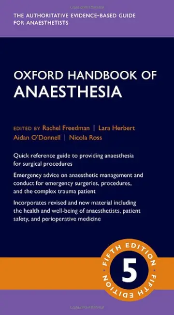 Cover of Oxford Handbook of Anaesthesia