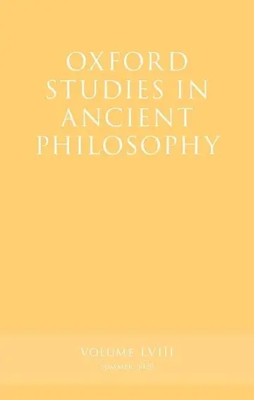 Cover of Oxford Studies in Ancient Philosophy, Volume 58