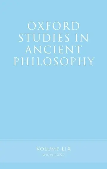 Cover of Oxford Studies in Ancient Philosophy, Volume 59