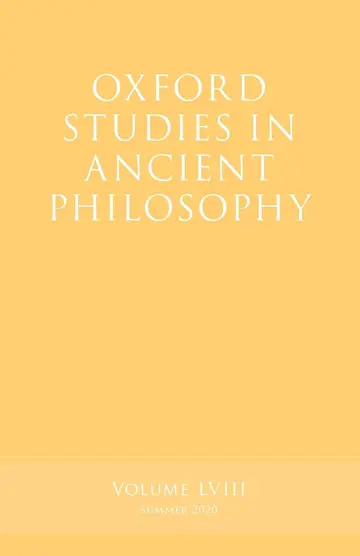 Cover of Oxford Studies in Ancient Philosophy