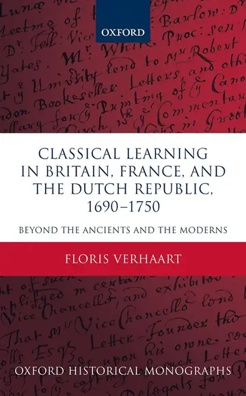 Cover of Classical Learning in Britain, France, and the Dutch Republic, 1690-1750
