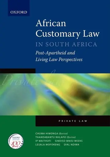 Cover of African Customary Law in South Africa