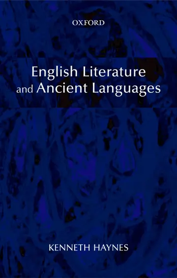 Cover of English Literature and Ancient Languages
