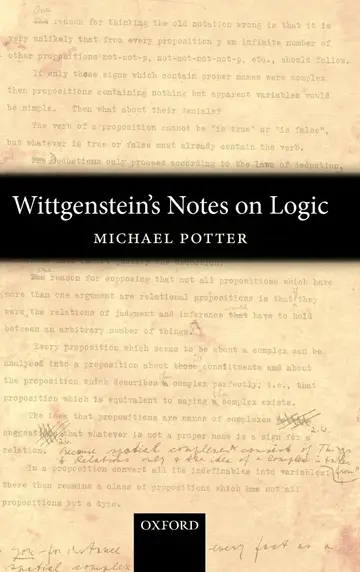 Cover of Wittgenstein's Notes on Logic