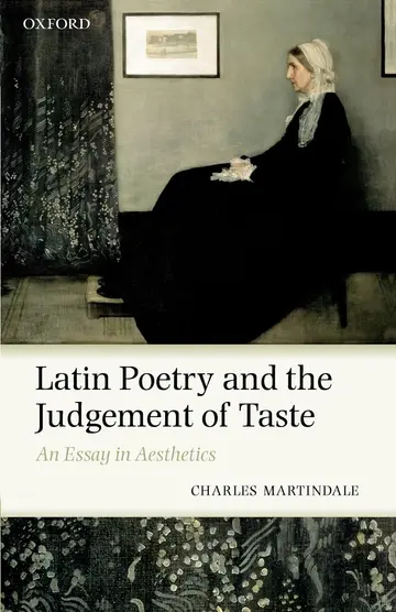 Cover of Latin Poetry and the Judgement of Taste