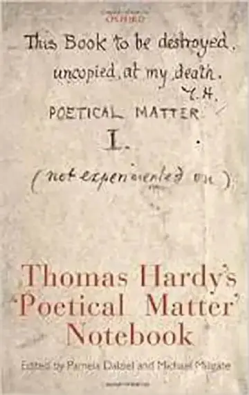 Cover of Thomas Hardy'S 'Poetical Matter' Notebook