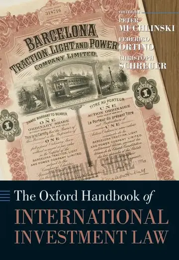 Cover of The Oxford Handbook of International Investment Law