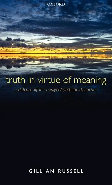 Cover of Truth in Virtue of Meaning