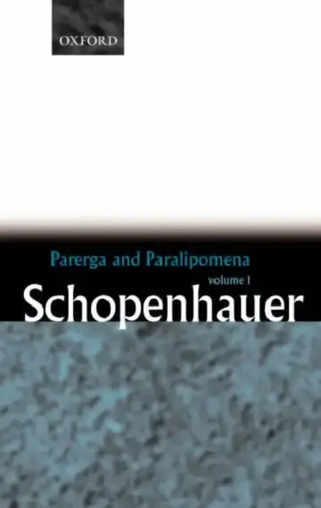 Cover of Parerga and Paralipomena