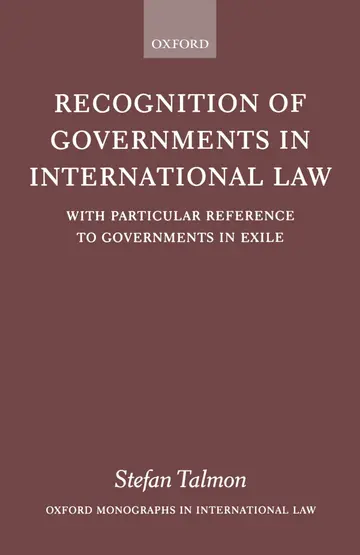 Cover of Recognition of Governments in International Law