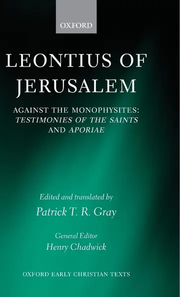 Cover of Leontius of Jerusalem