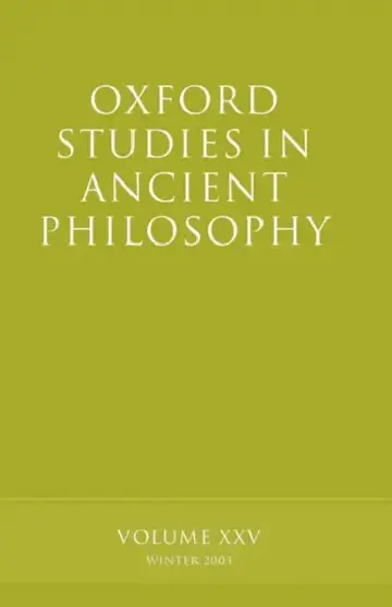 Cover of Oxford Studies in Ancient Philosophy