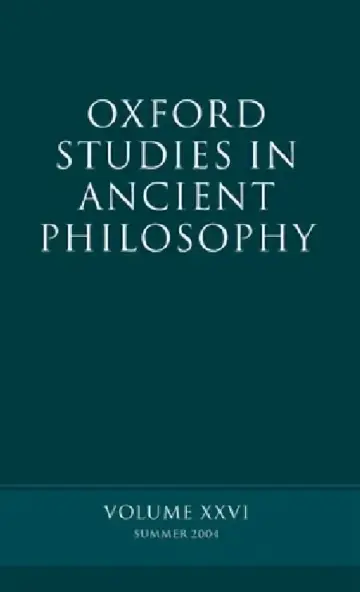 Cover of Oxford Studies in Ancient Philosophy