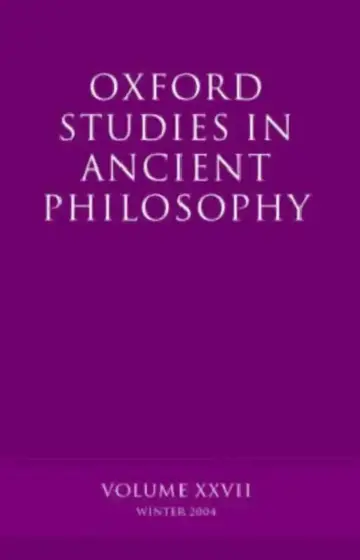 Cover of Oxford Studies in Ancient Philosophy