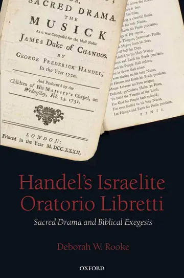 Cover of Handel's Israelite Oratorio Libretti