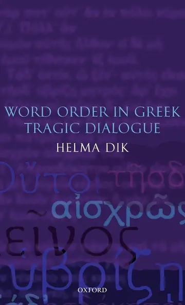Cover of Word Order in Greek Tragic Dialogue