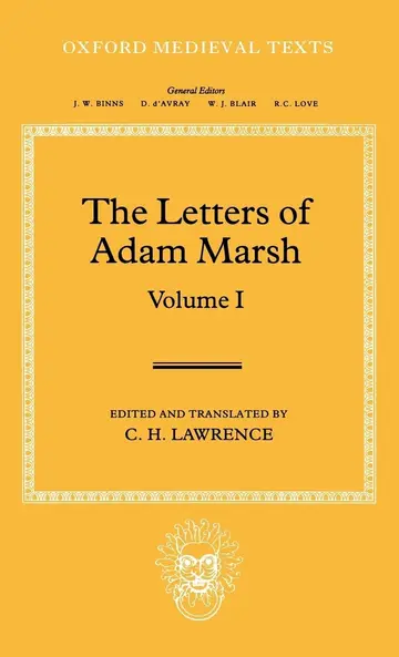 Cover of The Letters of Adam Marsh
