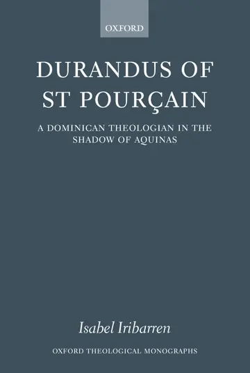 Cover of Durandus of St Pourcain