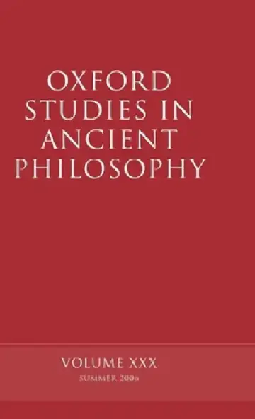 Cover of Oxford Studies in Ancient Philosophy