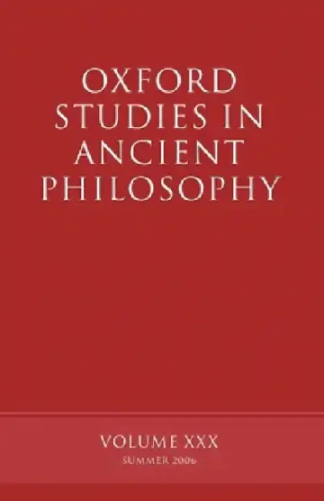 Cover of Oxford Studies in Ancient Philosophy