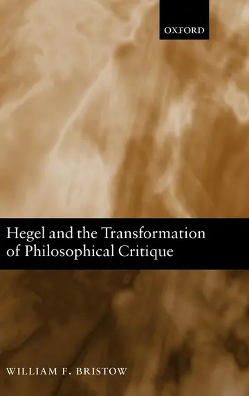 Cover of Hegel and the Transformation of Philosophical Critique